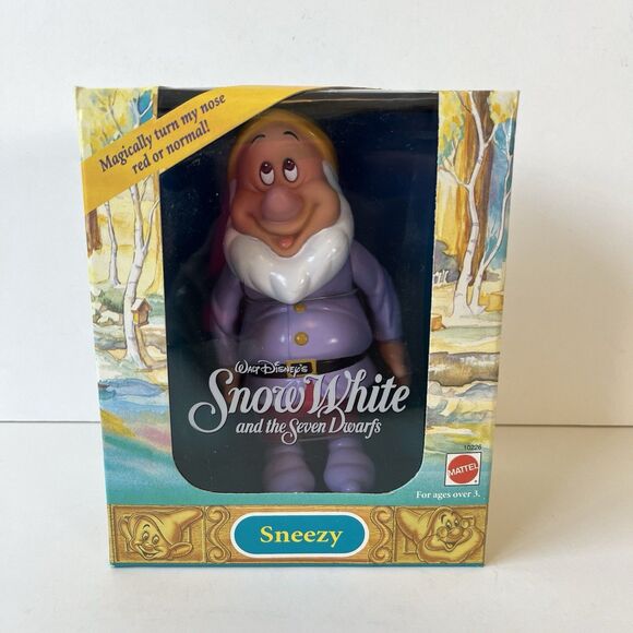 1992 Mattel Disney Snow White and the 7 Dwarfs Sneezy Doll Magic Color Change - Picture 2 of 5